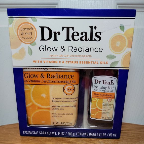 Dr Teal's Bath New Dr Teals Glow Radiance Bath Soak Set With